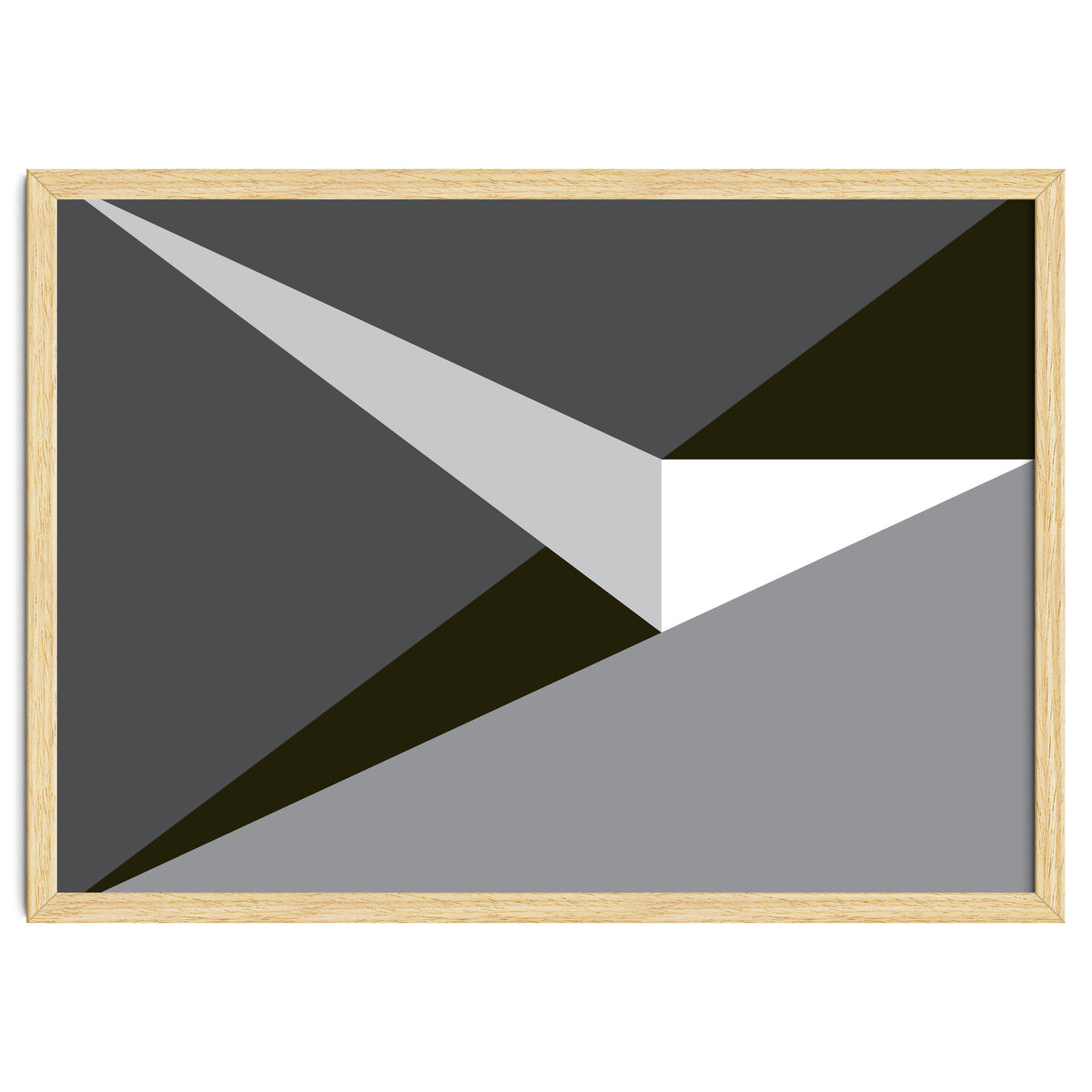 Geometric Shapes No. 73 - black & grey triangles