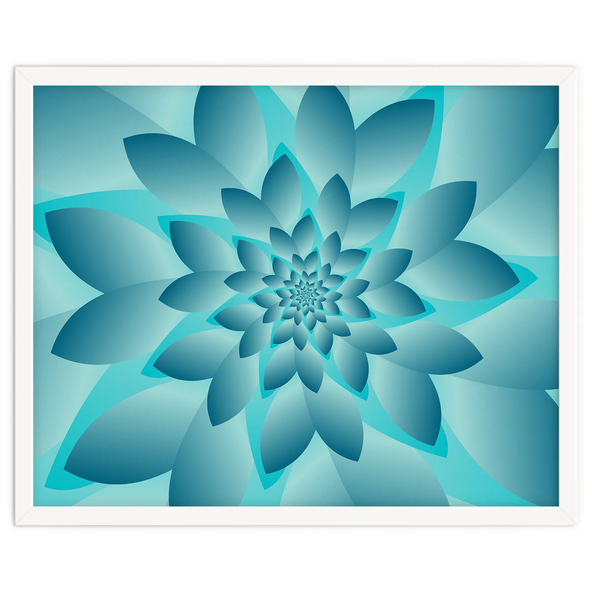 Abstract Modern Optical Illusion Floral Design Art