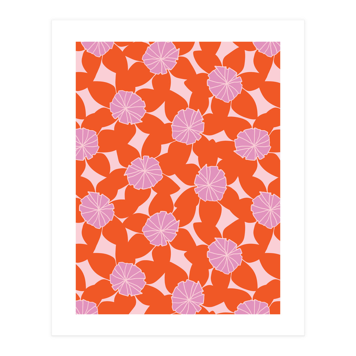 Purple Flower Pattern (Print Only)