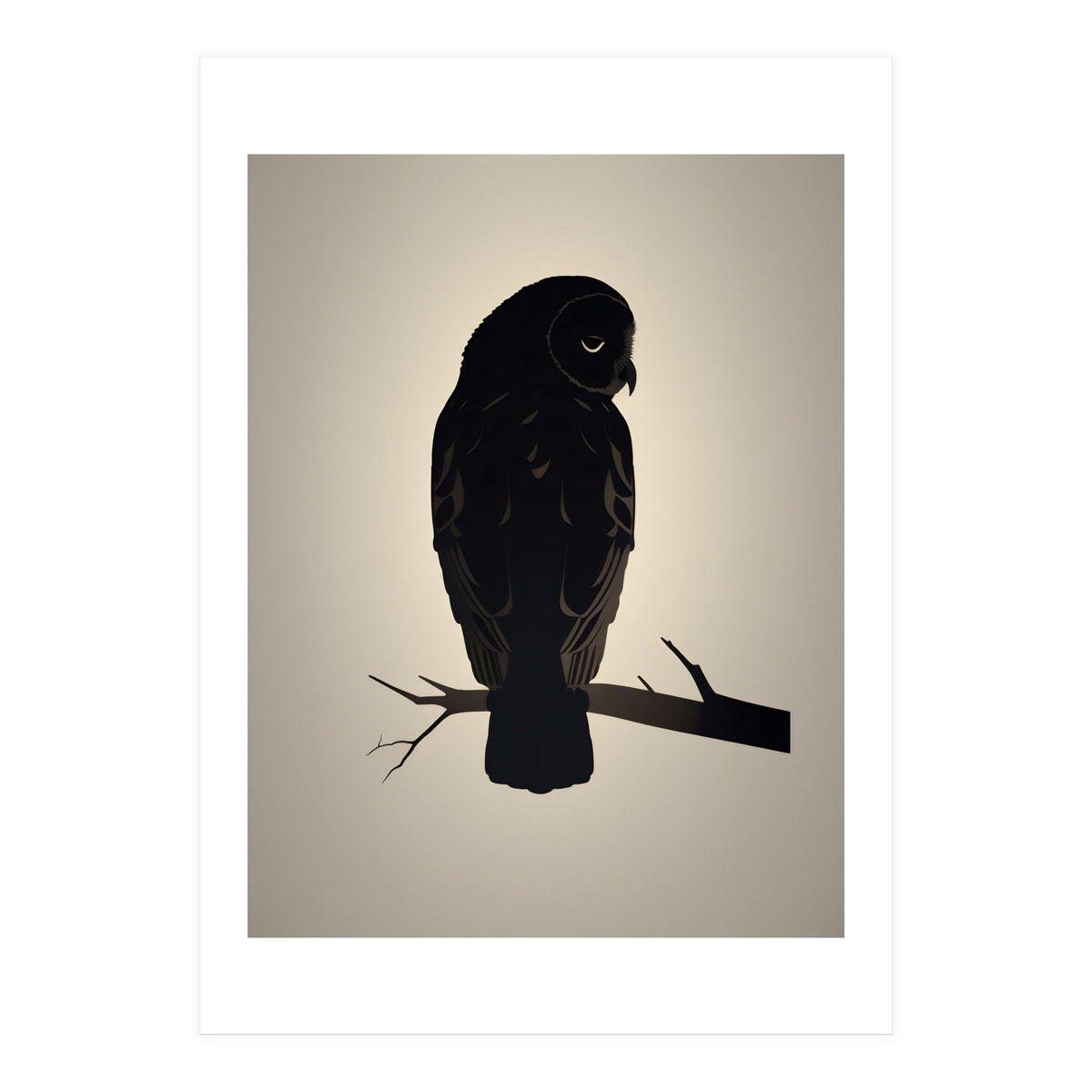 Owl Minimalist Picture (Print Only)