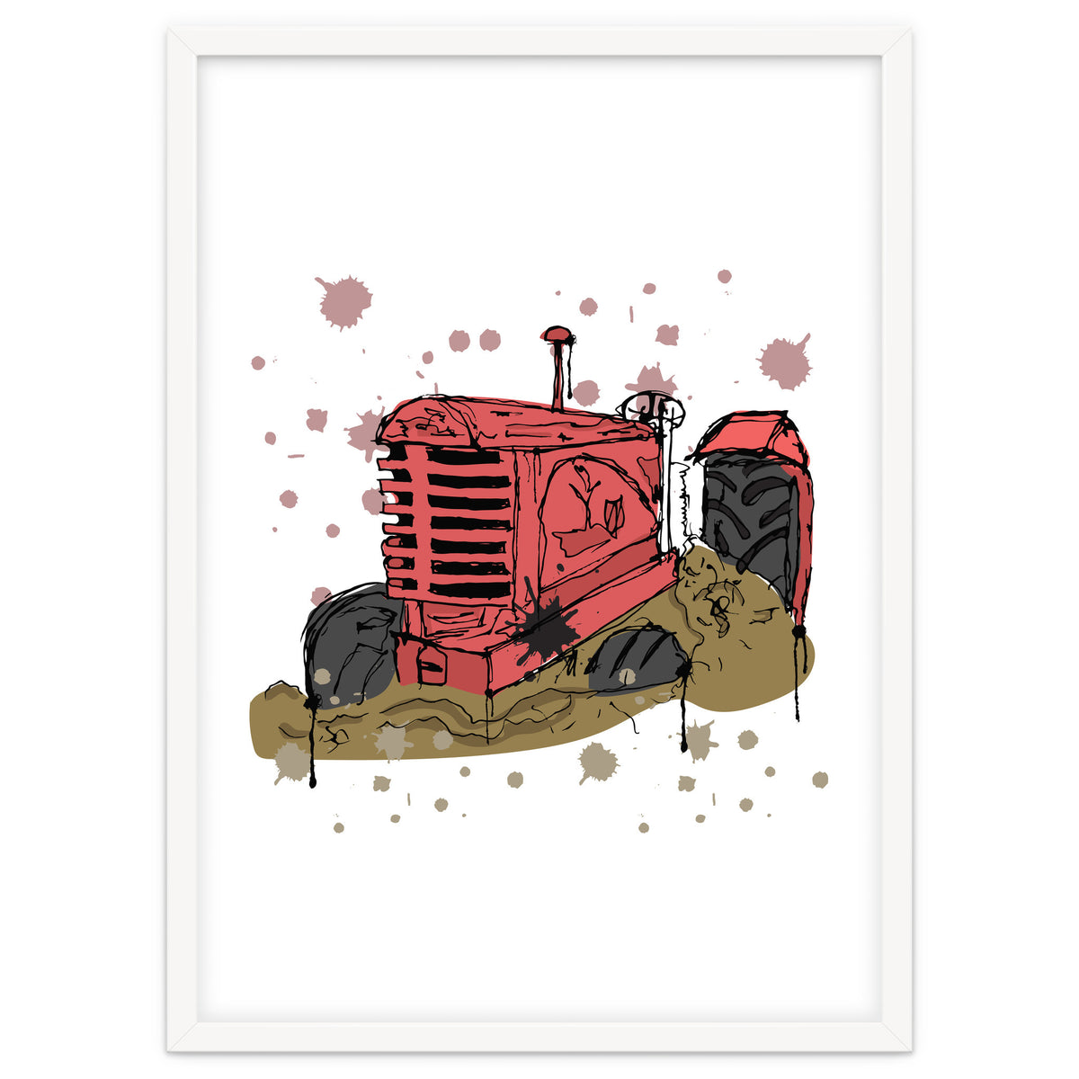 Abandoned tractor sketch