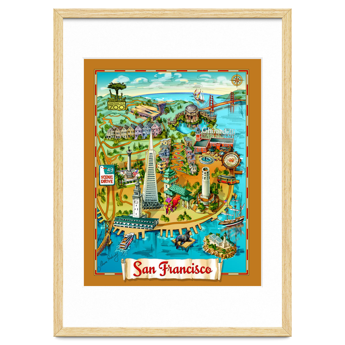 San Francisco Map Illustration