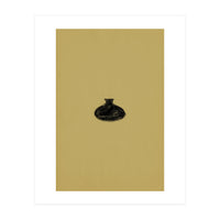 Olive green and black vase (Print Only)