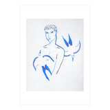 Boy with blue birds (Print Only) thumbnail
