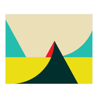 Geometric shapes No. 7 - yellow, turquoise, green & red (Print Only)