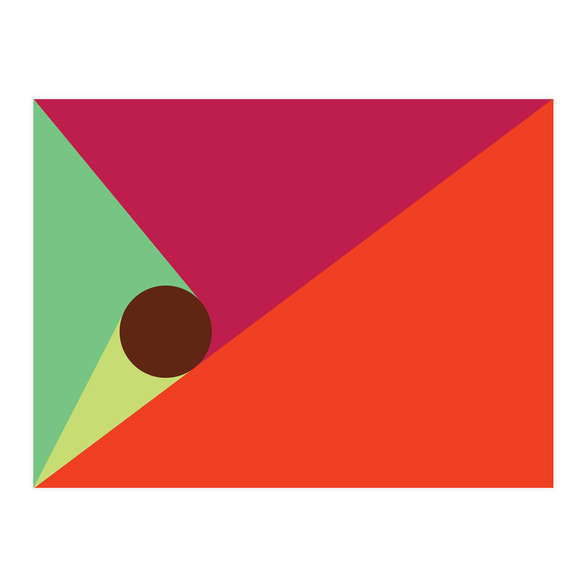 Geometric Shapes No. 25 - orange, mint & purple (Print Only)