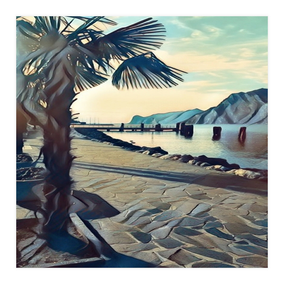 A walk on Lake Garda, Italy. (Print Only)