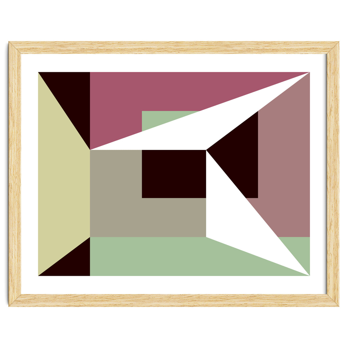 Geometric Shapes No. 26 - green & purple