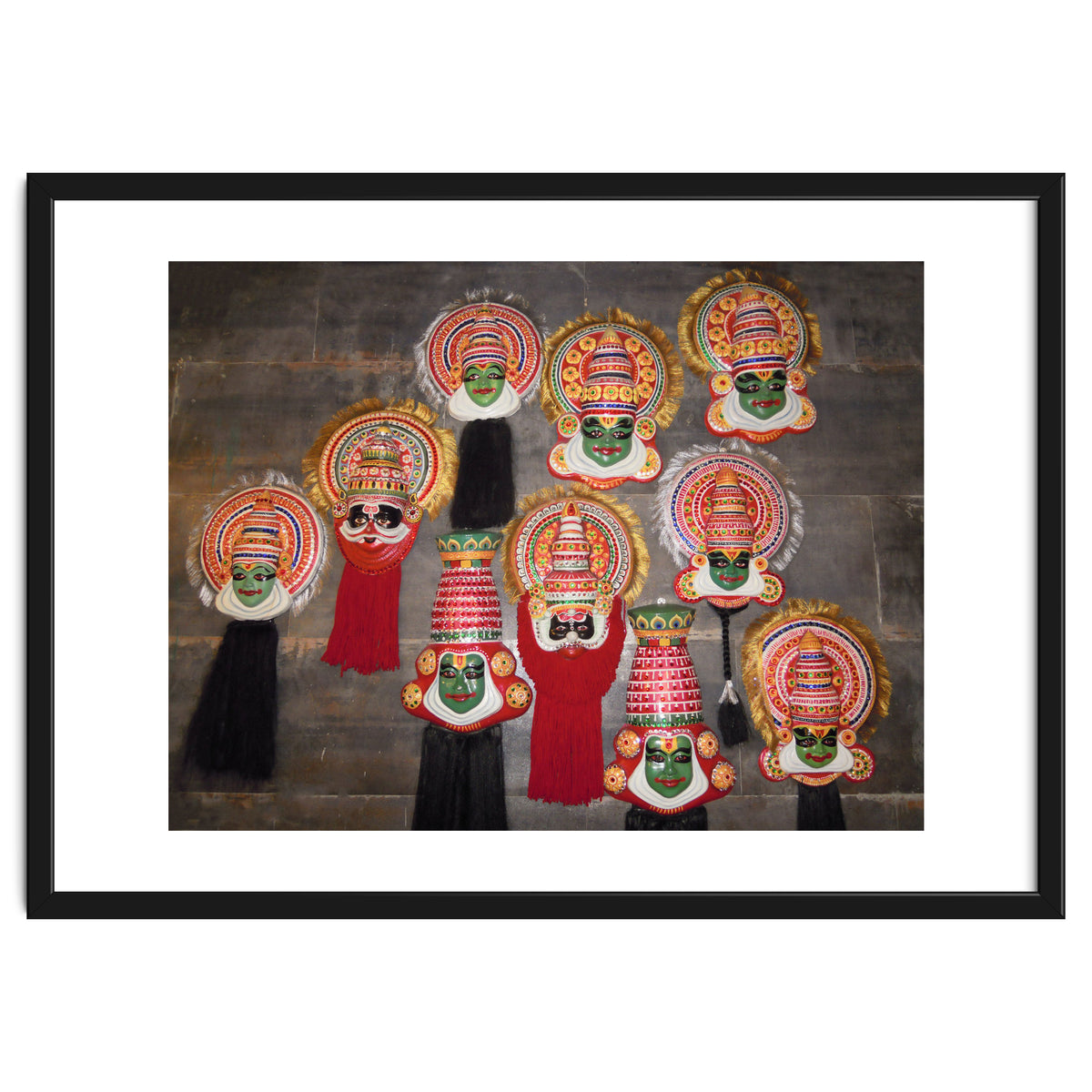 Mask On The Wall - Kathakali Face