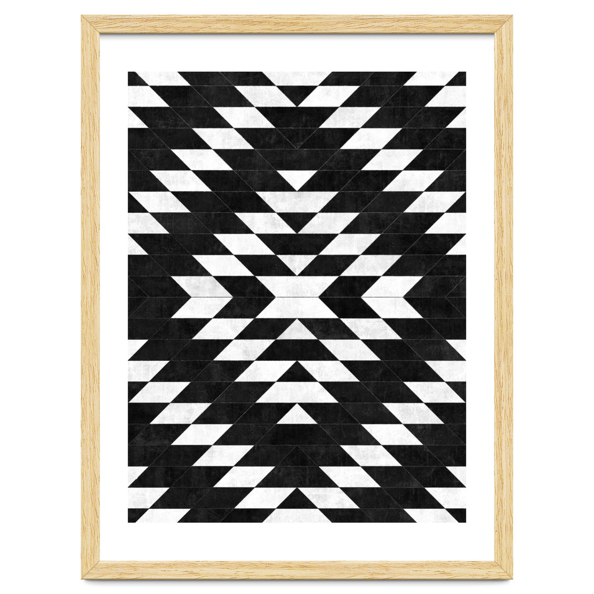 Urban Tribal Pattern No.14 - Aztec - Black Concrete