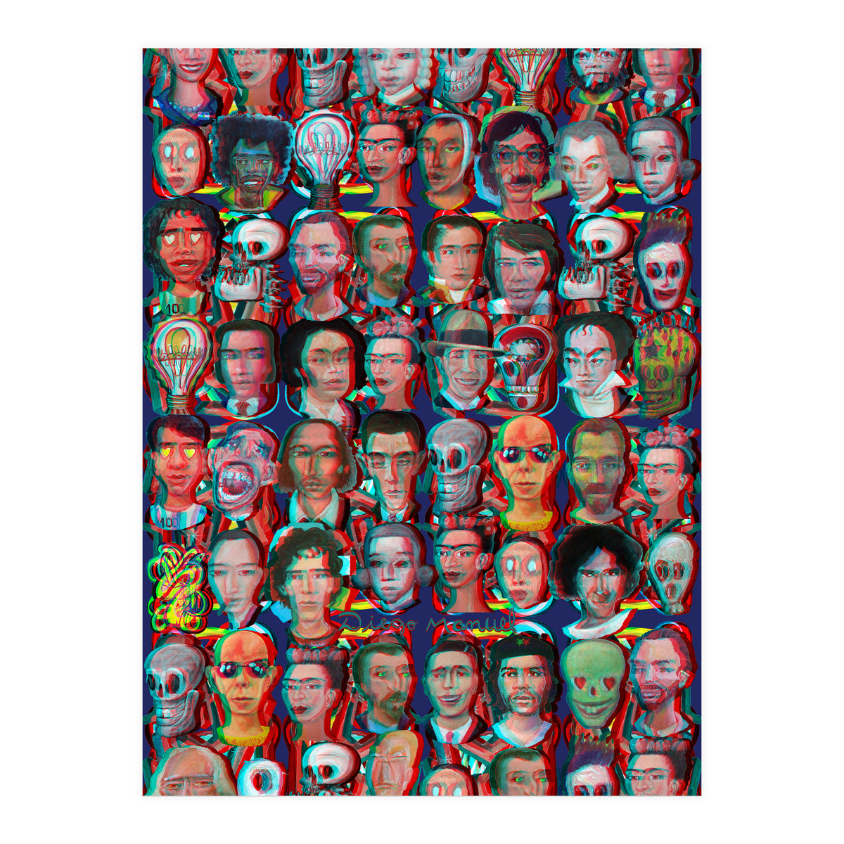 Formas 14 34 3d And Retratos 2 (Print Only)