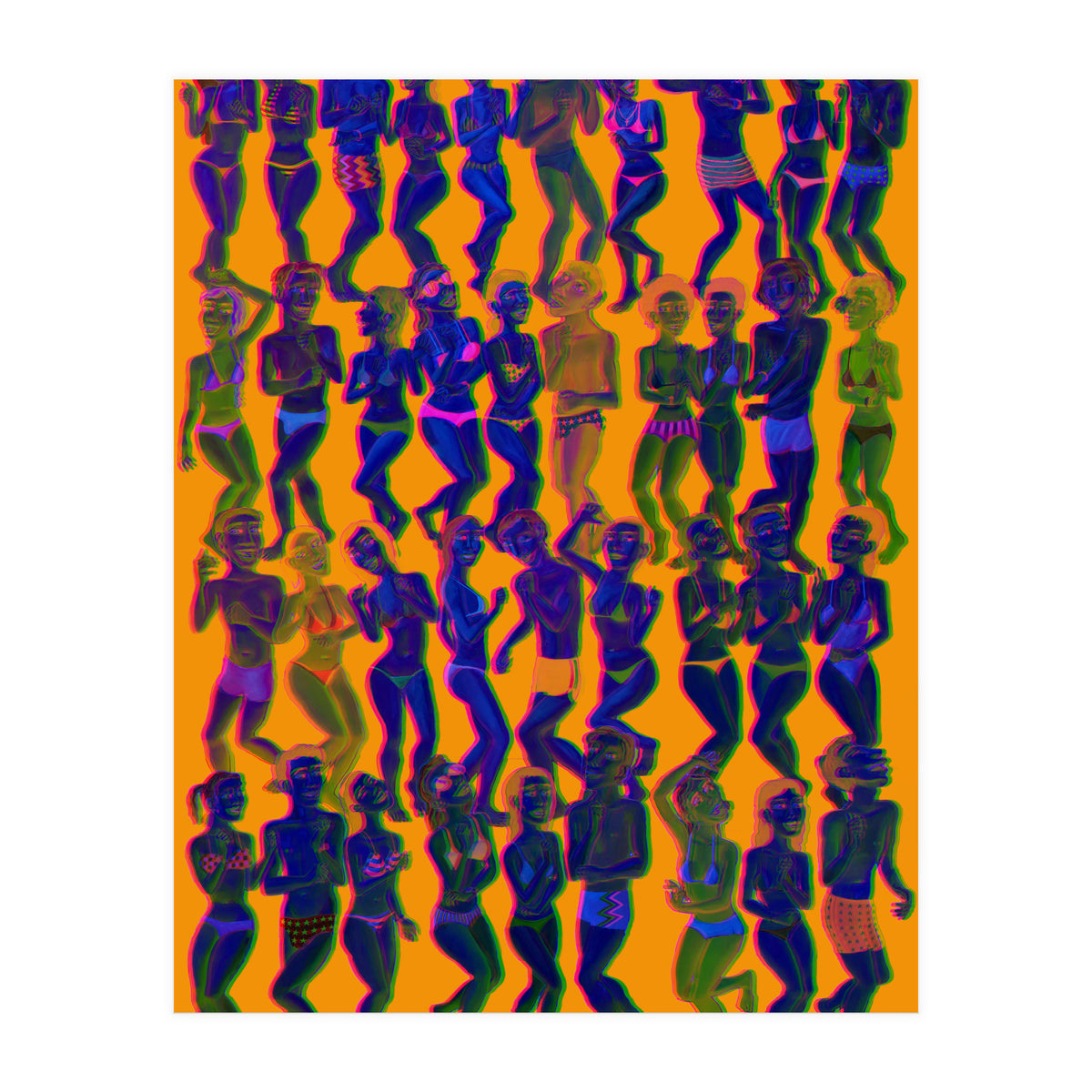 Bailando En La Playa 3d 3 (Print Only)