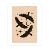 Black Birds Flying With The Moon (Print Only) thumbnail