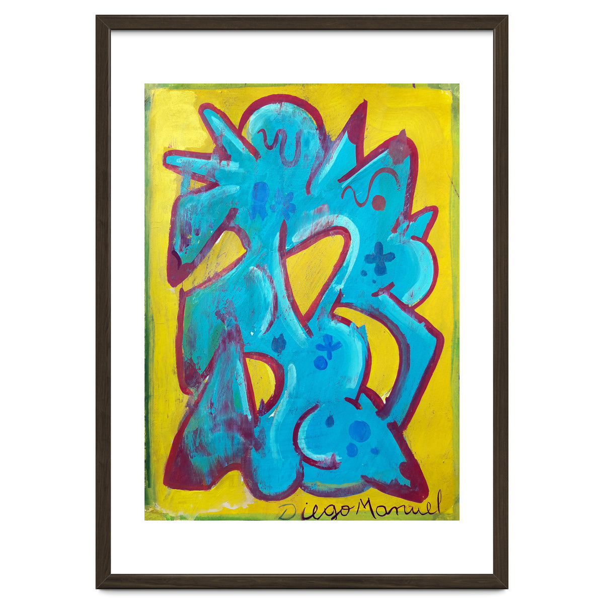 Forma Celeste Sobre Amarillo 4