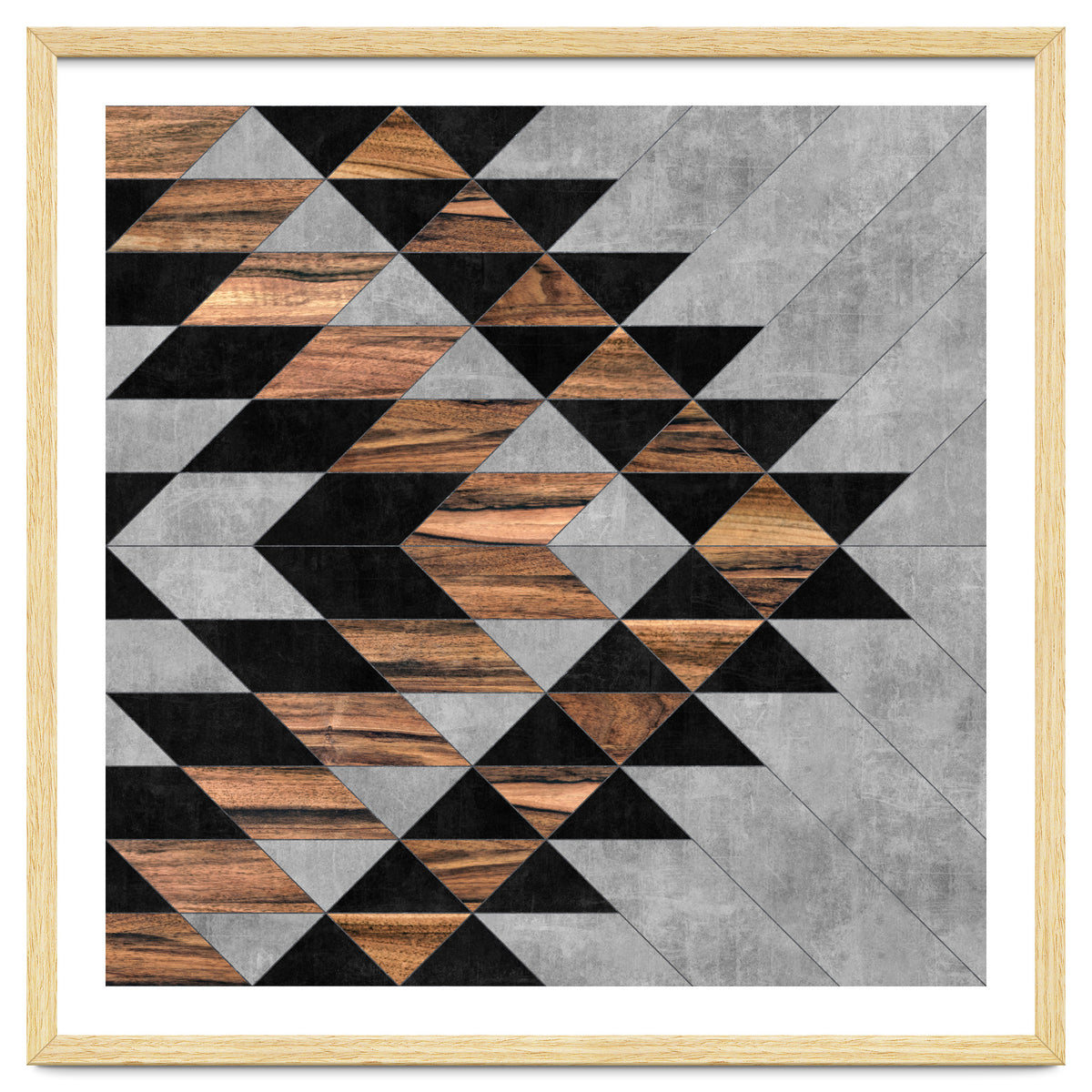 Urban Tribal Pattern No.10 - Concrete and Wood