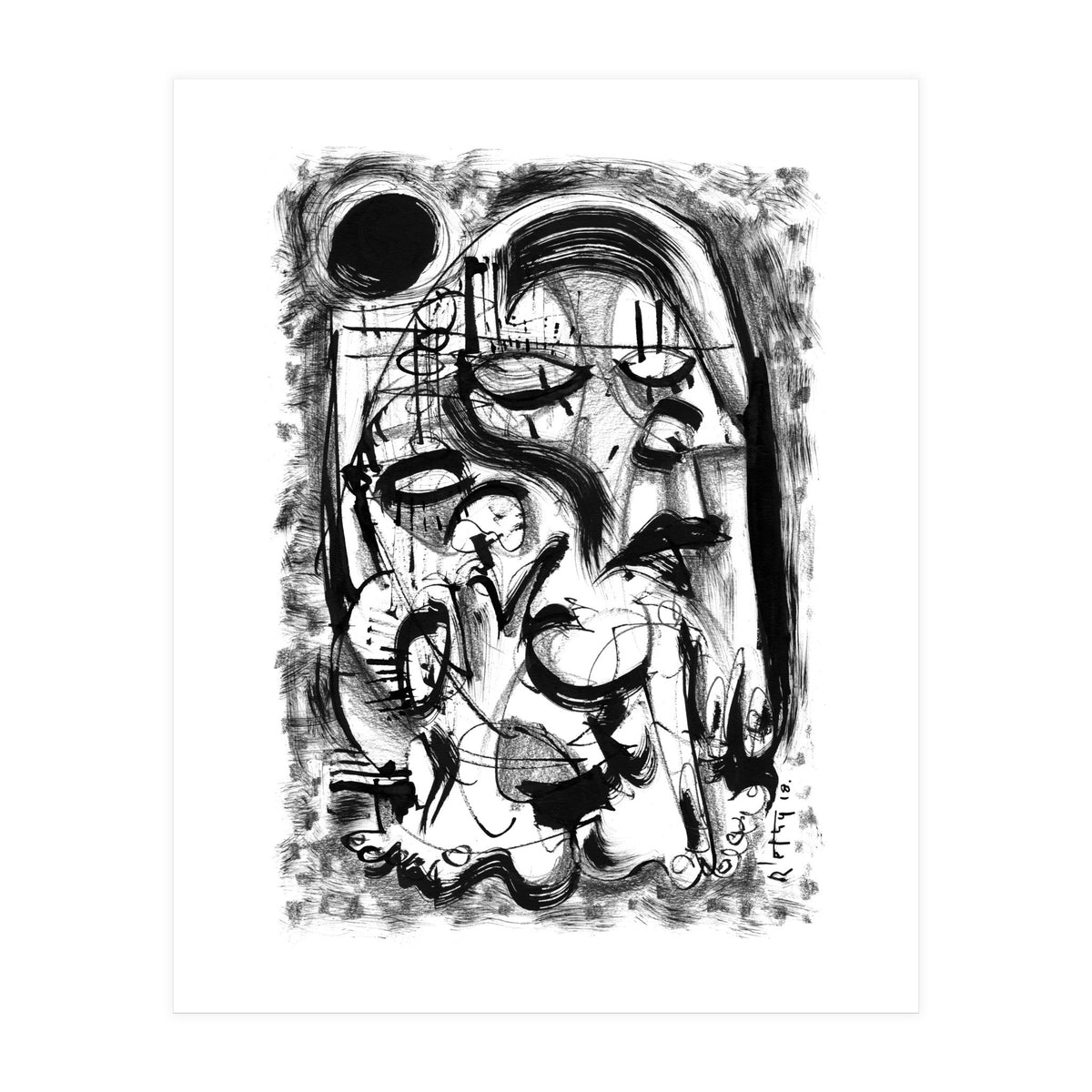 The Witch and Her Sons - b&w (Print Only)