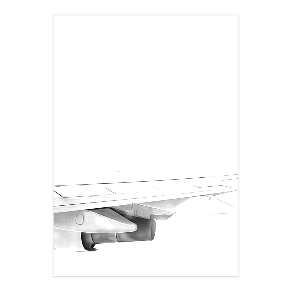 Black and White Airplane (Print Only)