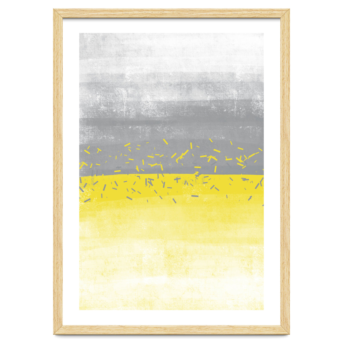 Abstract Painting No. 52 | Illuminating Yellow & Ultimate Grey