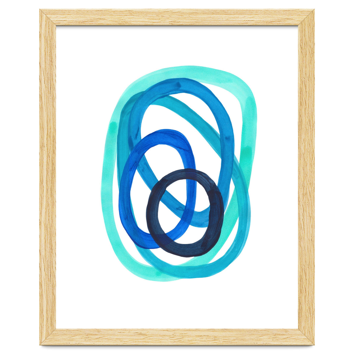 Marine Blues Blue Teal Turquoise Navy Blue Nesting Circles