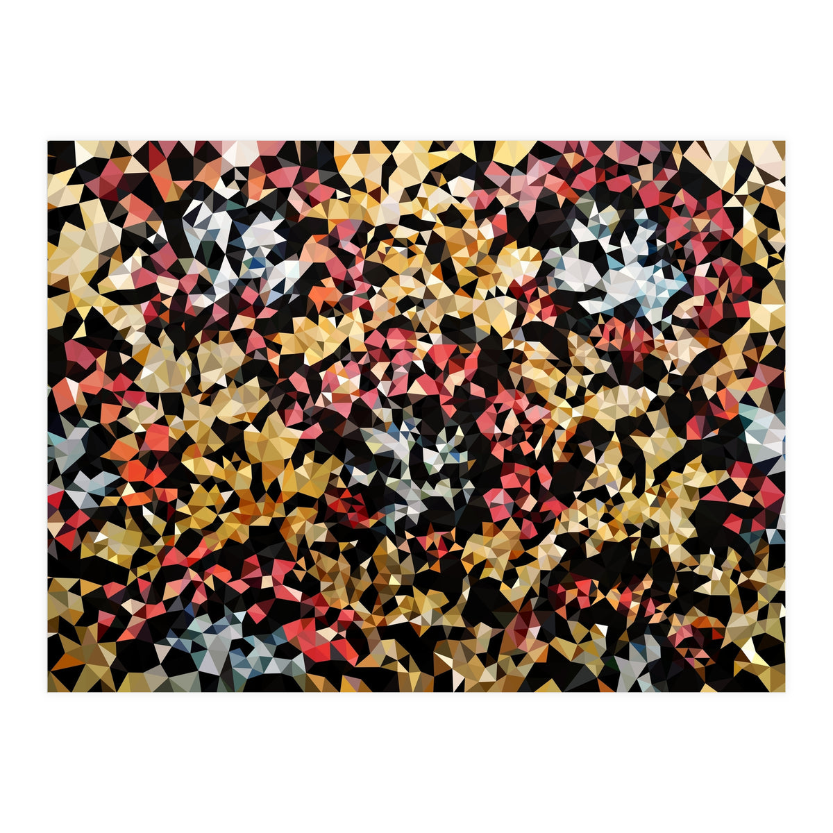 Floral Gold Geometric (Print Only)
