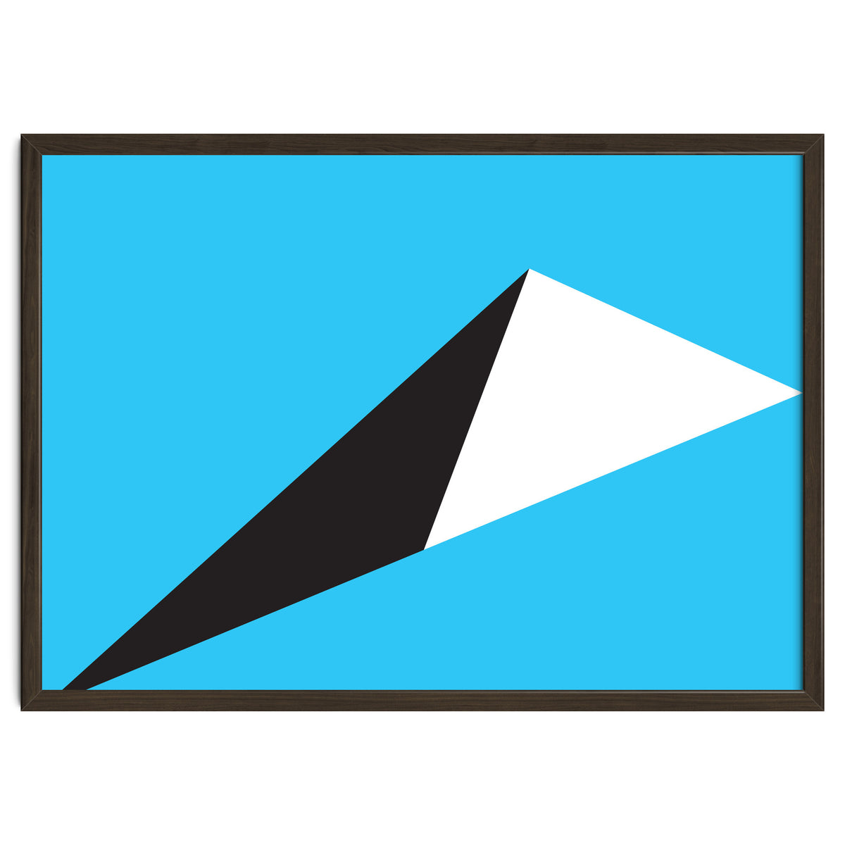 Geometric Shapes No. 70 - sky blue & black