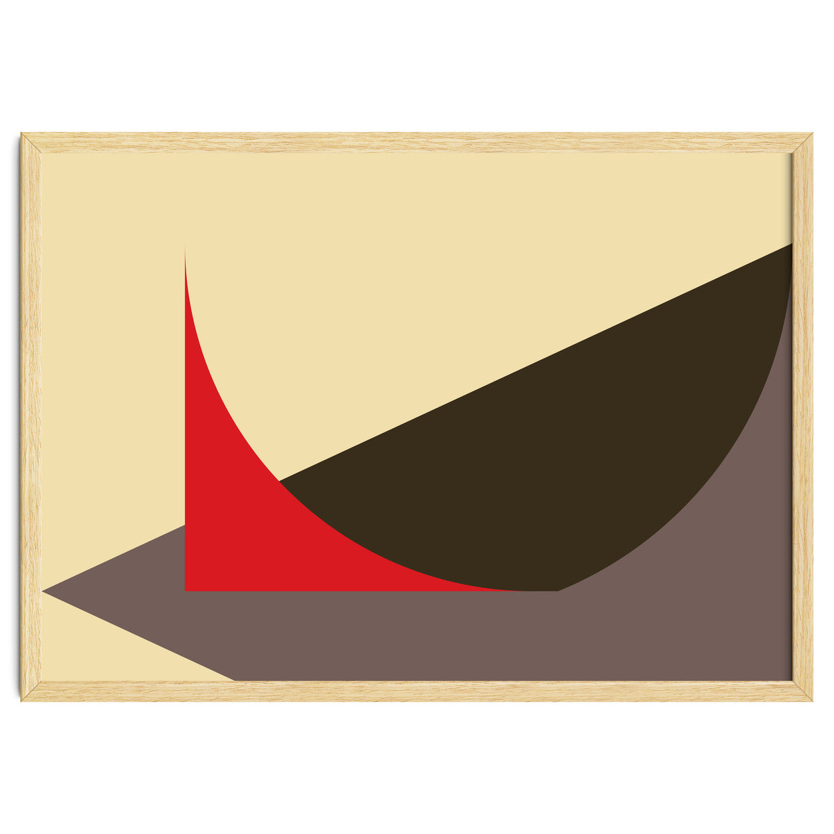 Geometric Shapes No. 6 - brown, beige & red