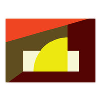 Geometric Shapes No. 9 - yellow, orange & brown (Print Only)