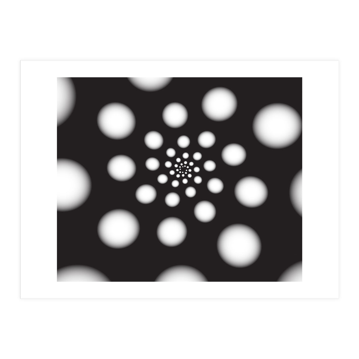 White Spiral Dots (Print Only)