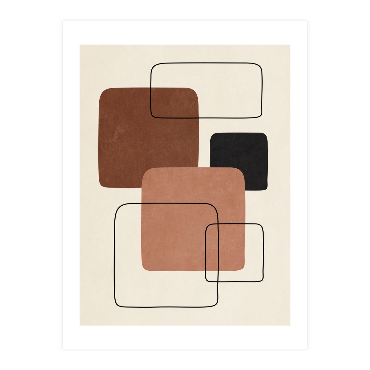 GEOMETRIC SHAPES - TERRACOTTA 02 (Print Only)