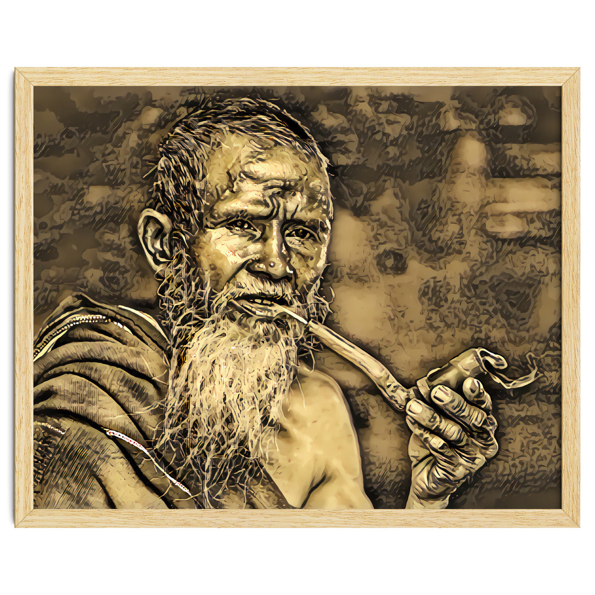 Old Man with Pipe