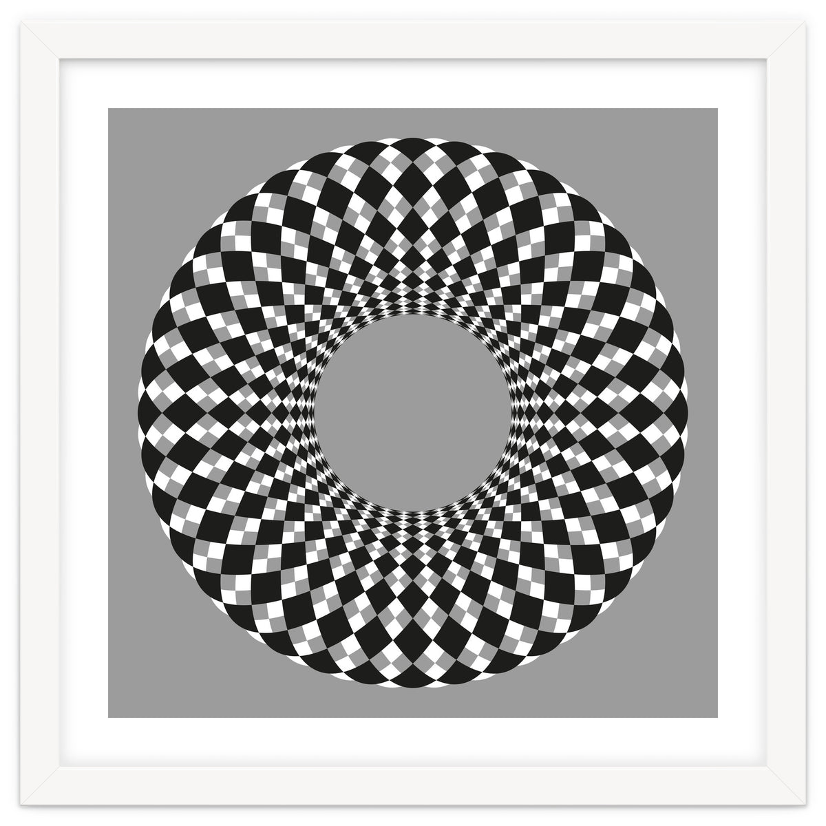 Black and white round