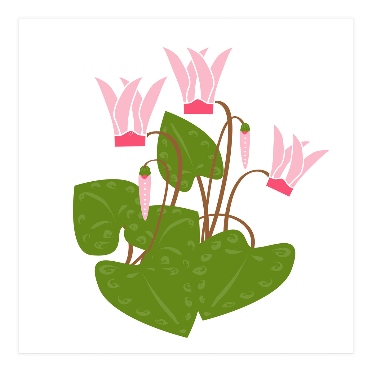 Cascading Cyclamen (Print Only)