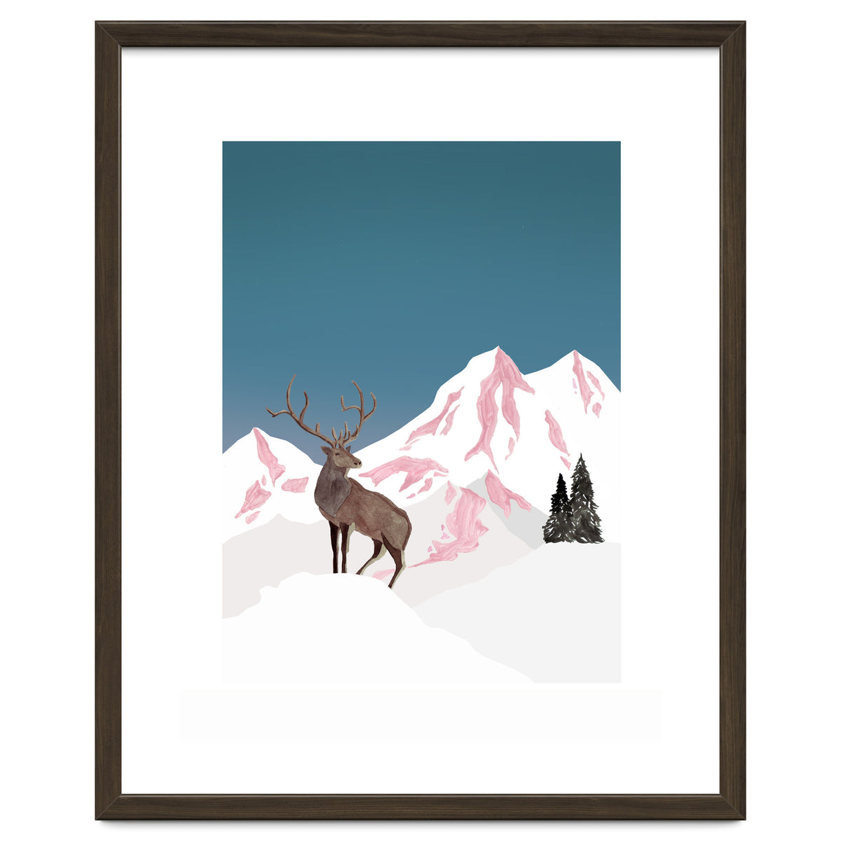 Mountain Love Winter Stag