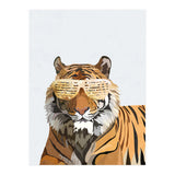 Hip Hop Tiger White Portrait (Print Only) thumbnail