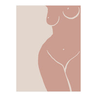Female nude closeup line-a (Print Only)