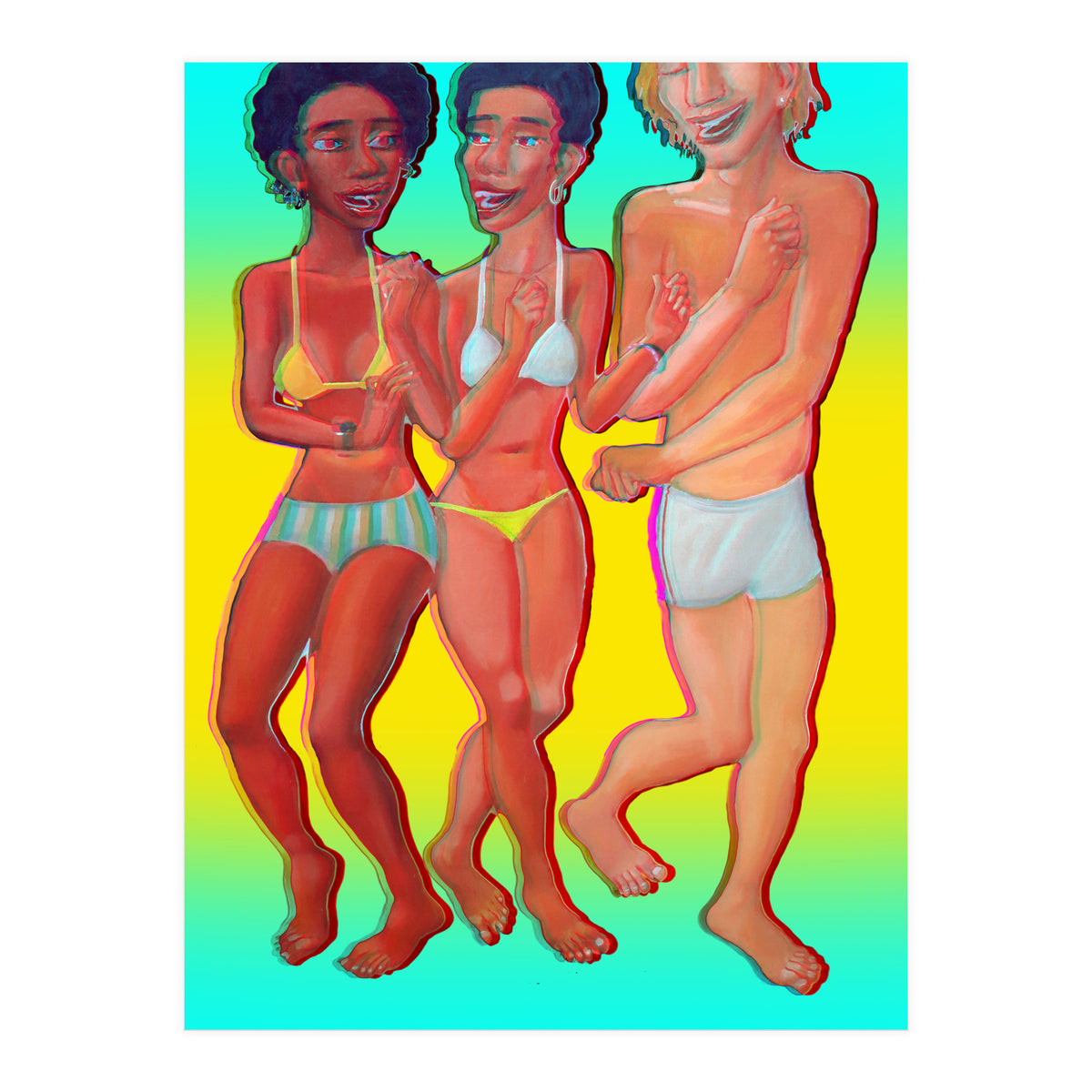 Bailando En La Playa 12 3d 2 (Print Only)