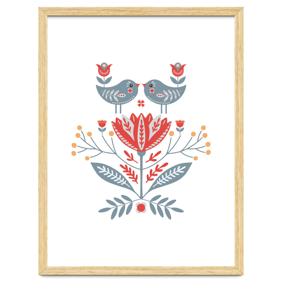 Scandinavian Folk Birds & Flowers
