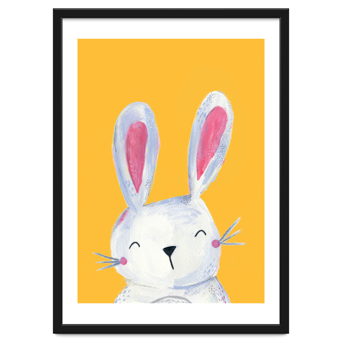 Woodland Bunny On Mustard