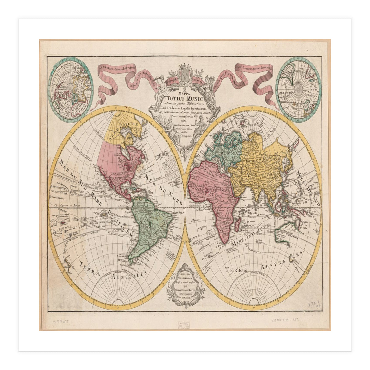 Old world mapa mundi (Print Only)