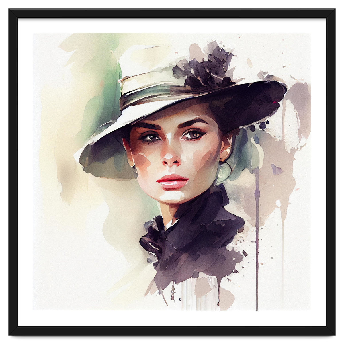 Watercolor Elegant Woman #1