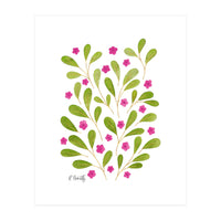 Springtime Floral | Pink and Green (Print Only)