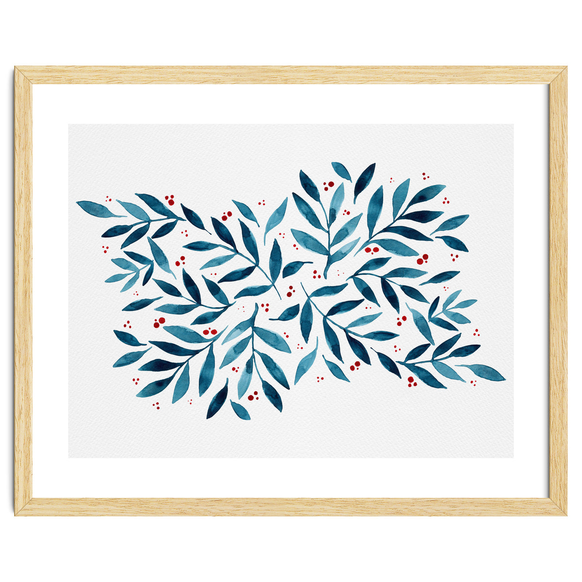 Teal Branches And Dots
