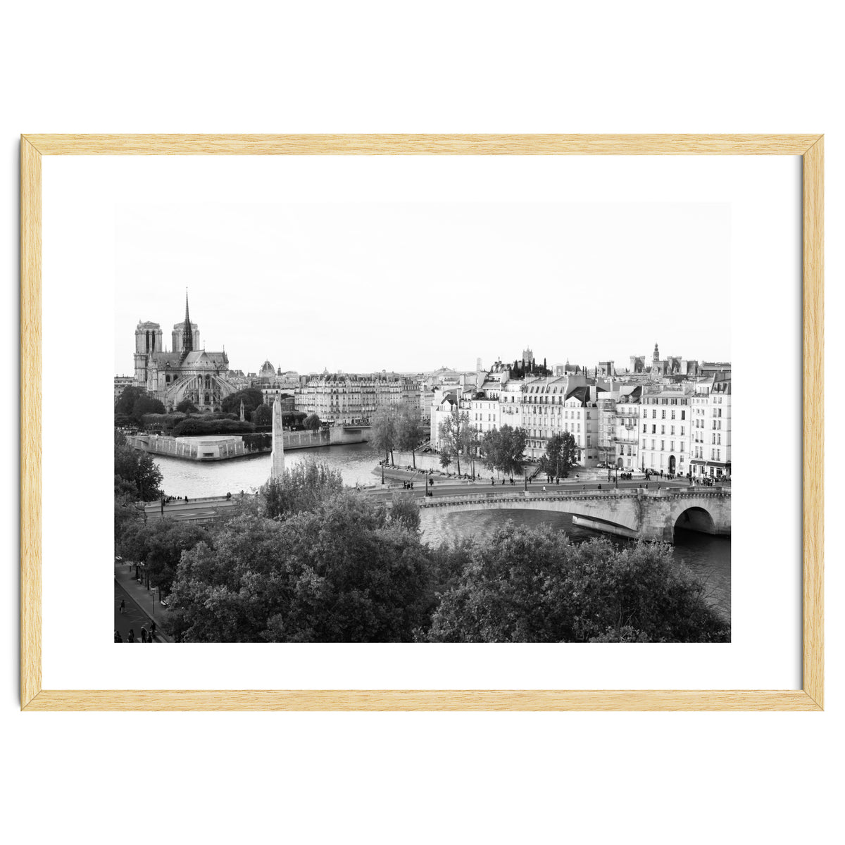 Paris View in Black and White