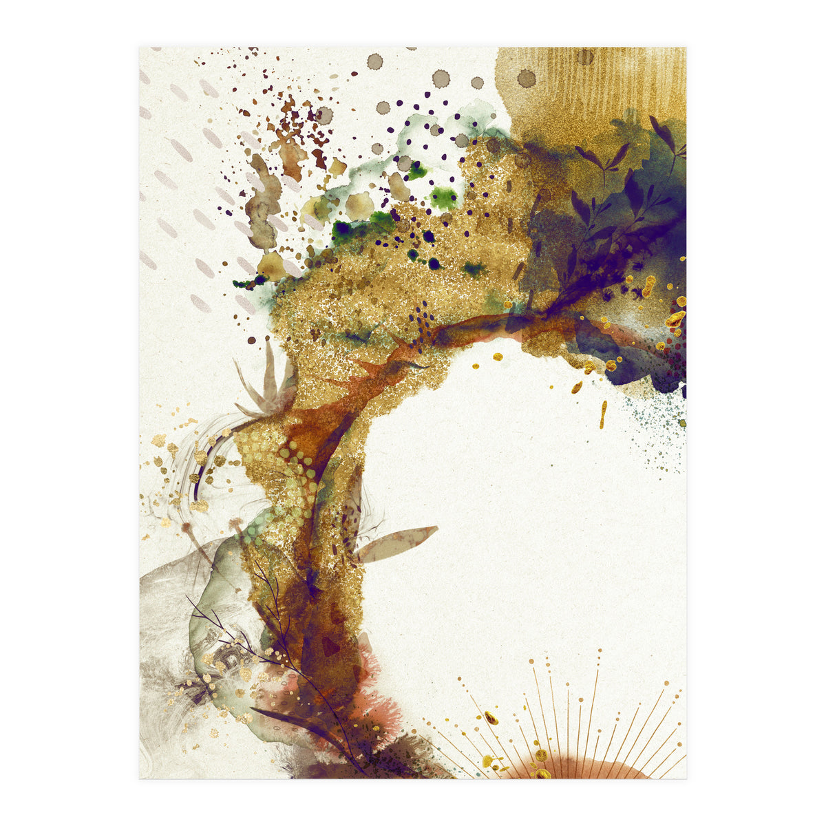 Abstract Floral - Autumn Winds (Print Only)