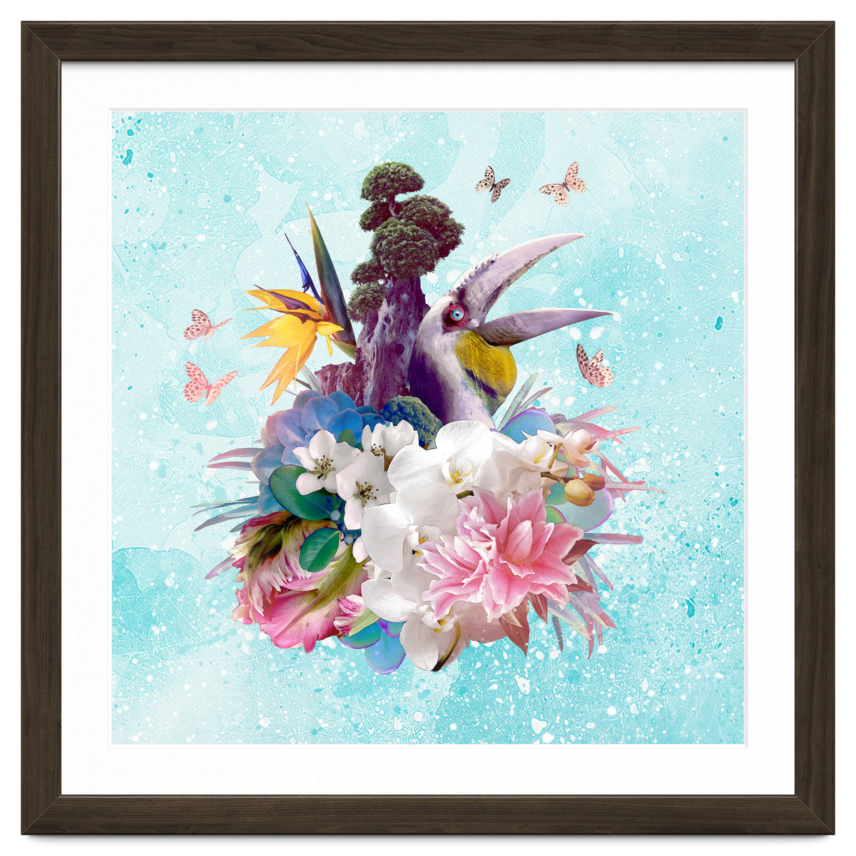 Floral Hornbill Blue