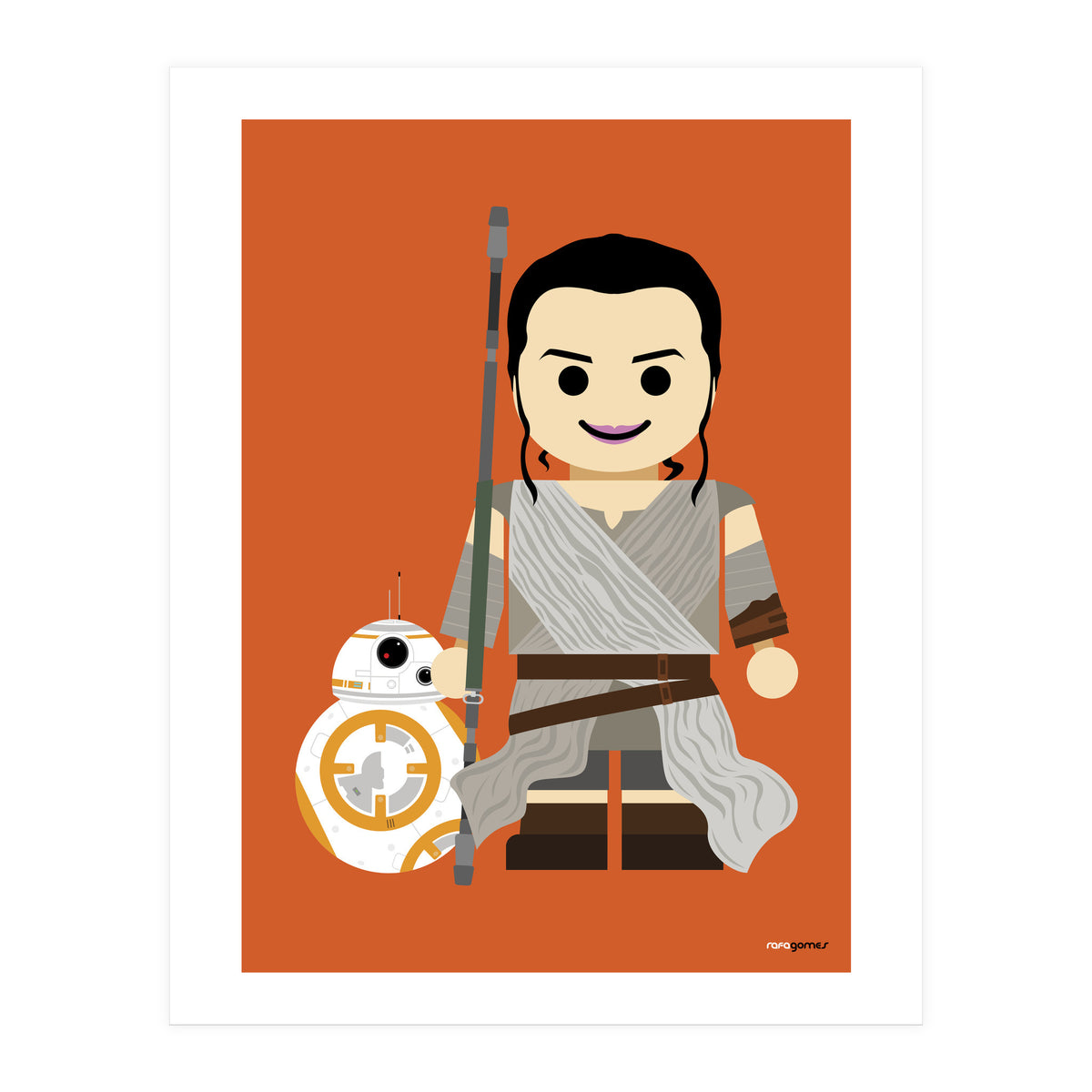 BB8 and Rey Toy (Print Only)
