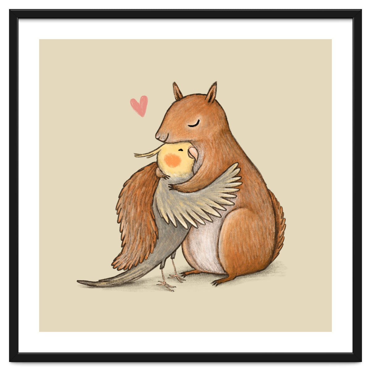Cockatiel And Squirrel