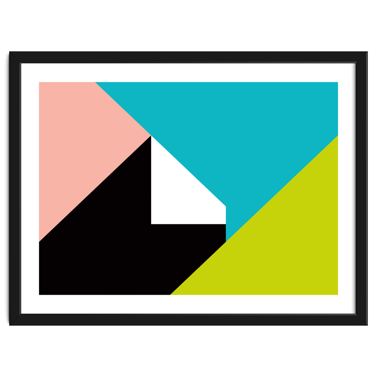 Geometric Shapes No. 266 - pink & lime