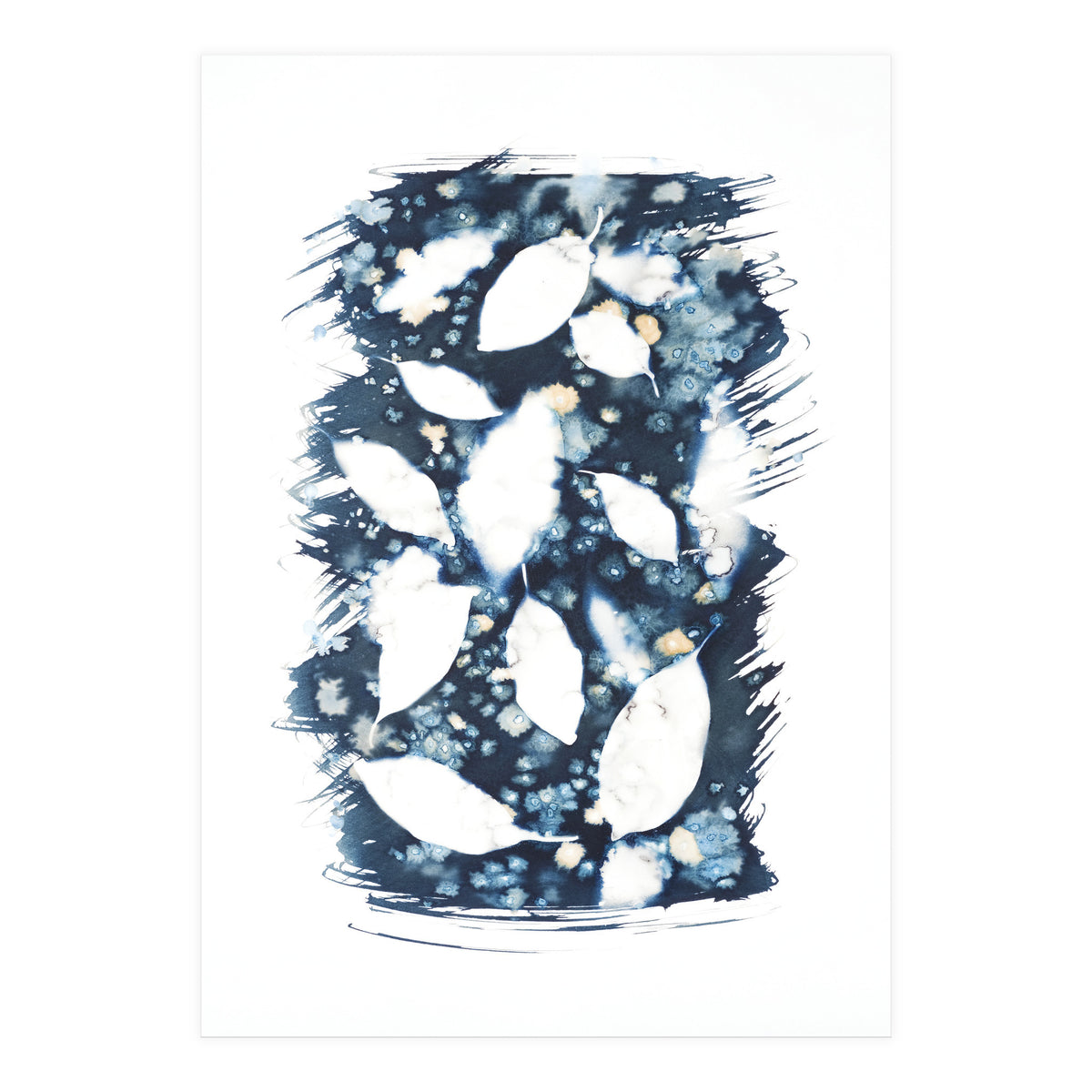 Indigo Blue Botanical Leaves No. 10 (Print Only)
