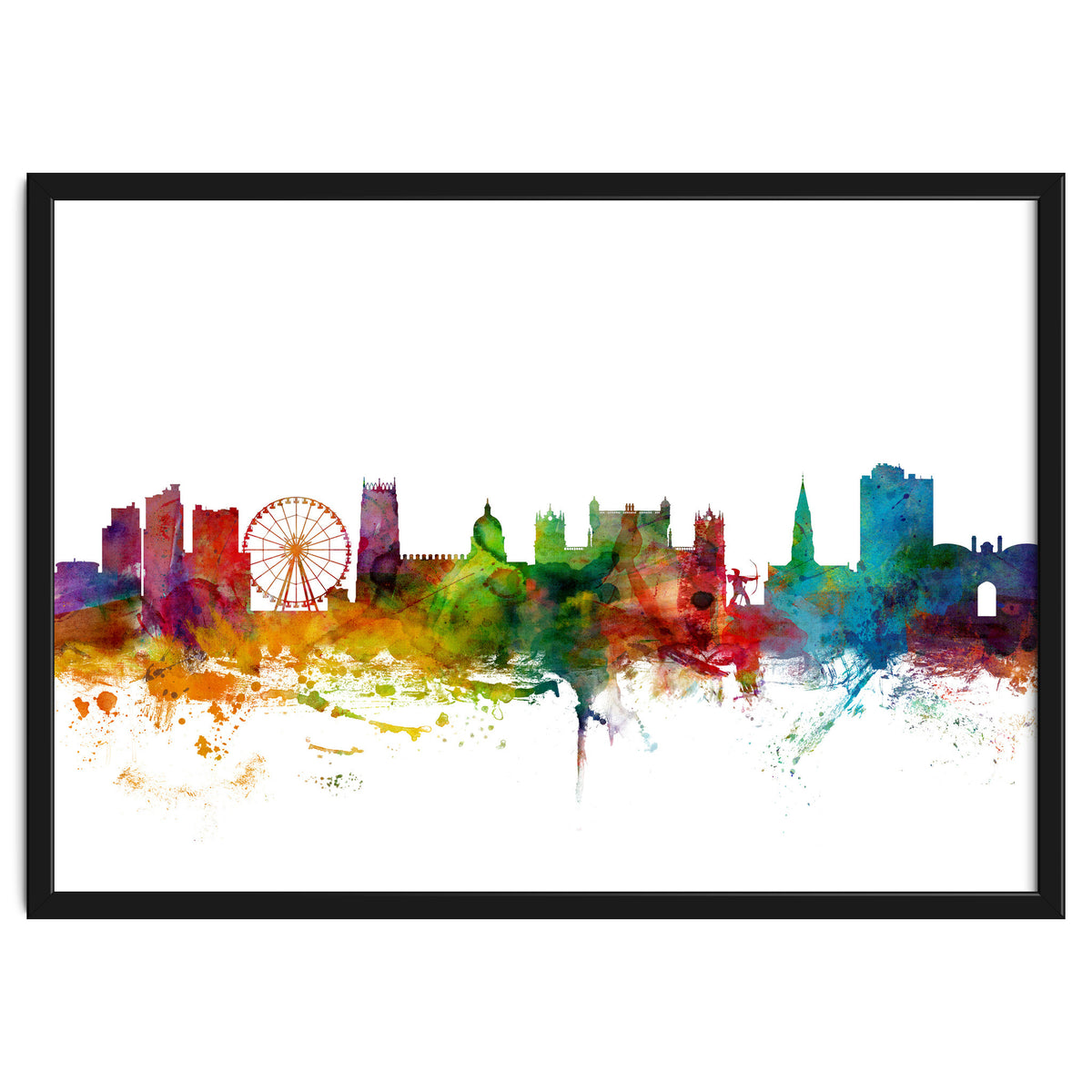 Nottingham England Skyline